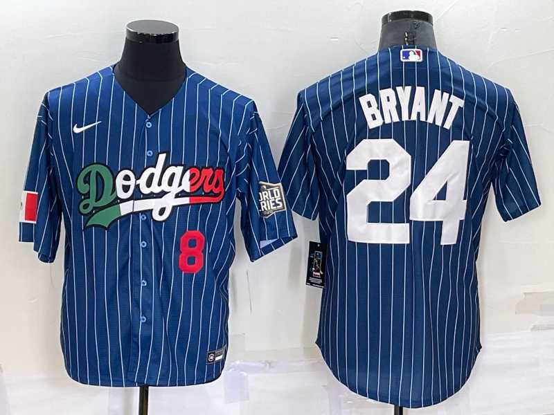 Los Angeles Dodgers #8 #24 Kobe Bryant Number Navy Blue Pinstripe 2020 World Series Cool Base Nike Jersey,We sell and wholesale Los Angeles Dodgers #8 #24 Kobe Bryant Number Navy Blue Pinstripe 2020 World Series Cool Base Nike Jersey on line form chian!